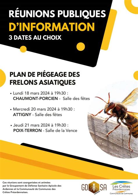 REUNIONS D INFORMATION PIEGEAGE DES FRELONS ASIATIQUES