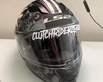 Motorcycle Visor Decal, Custom Text, Motorrad Helm Wunschtext, Helmet Text, Custom Vinyl Sticker ...