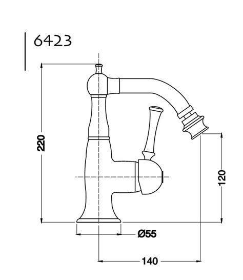 Bugnatese Denver 6423CR Bidet csaptelep leeresztővel CR KRÓM