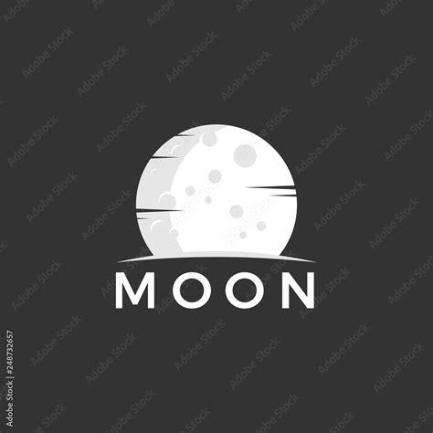 Minimalist Moon Logo Vector Stock Vector | Adobe Stock