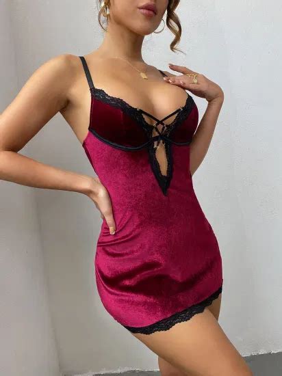 Women Lingerie Sexy Sleepwear Lace Chemise Nightgown Babydoll Full