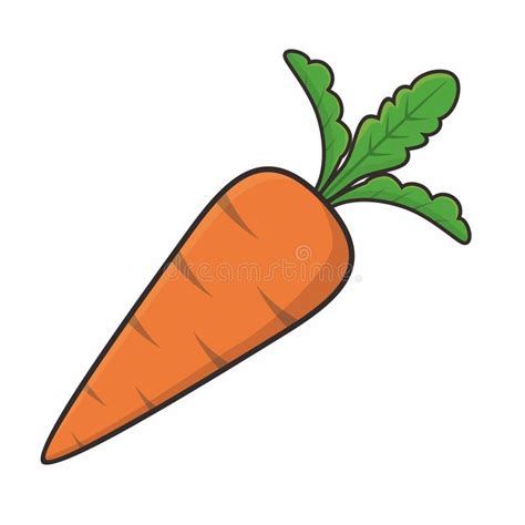 Carrot Cartoon Vector on Isolated Background Stock Vector ...