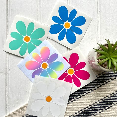 Daisy Decal Car Decal Flower Sticker Vinyl Decal Etsy