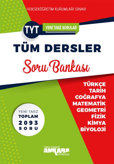 TYT Tüm Dersler Soru Bankası Ankara Yayıncılık