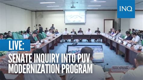 LIVE Senate Inquiry Into PUV Modernization Program YouTube