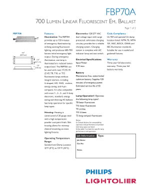 Fillable Online Fbp A Philips Lighting Fax Email Print Pdffiller