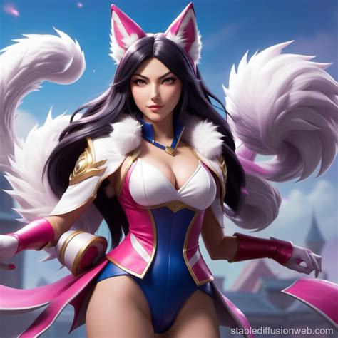 Ahri from League of Legends in Fortnite | Stable Diffusion Online