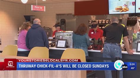 Thruway Chick Fil As Will Be Closed Sundays Youtube