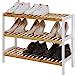 Woodluv Tier Bamboo Shoe Rack Storage Stand Shelf Organizer Furniture