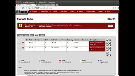 11 Pfsense Firewall Rules Part 1 En Youtube