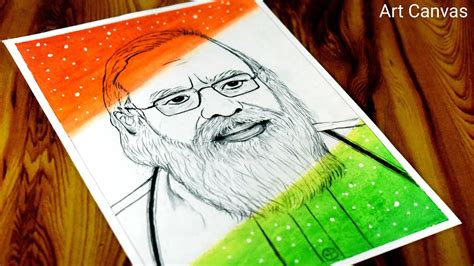 Narendra Modi Drawing With Oil Pastel For Beginners Drawing