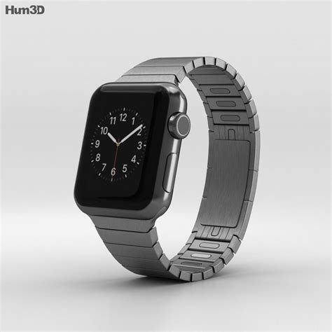 Apple Watch 38mm Black Stainless Steel Case Link Bracelet 3d 모델 다운로드