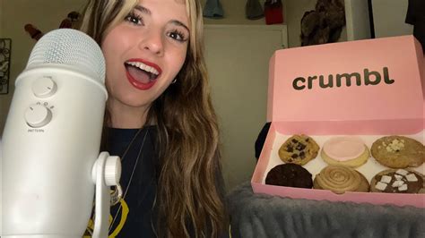 Asmr Eating Crumbl Cookies Eating Sounds Youtube