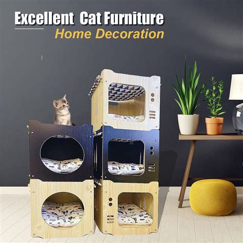 Belvery Cat Tree House Cat Condos For Indoor Cats Large Cage Cat Tree