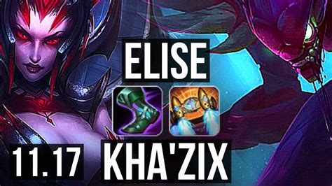 ELISE Vs KHA ZIX JUNGLE 5 0 3 2 4M Mastery 600 Games NA