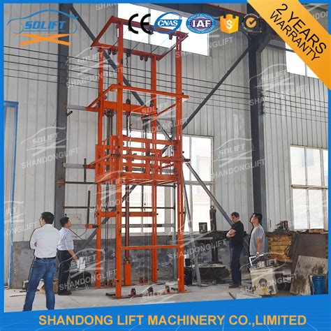 25t 36m Warehouse Hydraulic Elevator Lift For Goods 3 6mmin