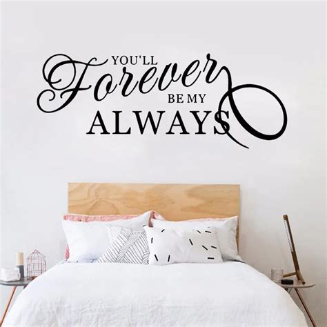 Free Shipping Youll Forever Be My Always Vinyl Decal Wall Sticker Word