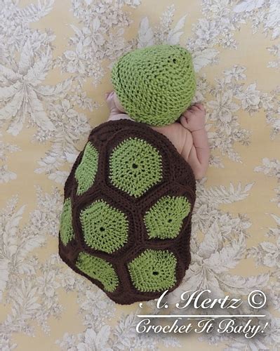 Ravelry Crochet Turtle Cover And Hat Photo Prop Set Pattern By Crochet