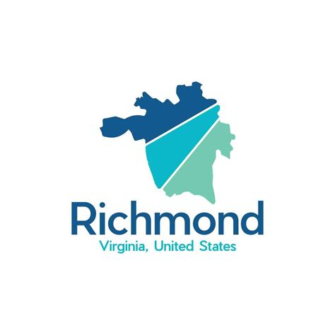 Map Of Richmond City Modern Geometric Simple Logo 24032375 Vector Art