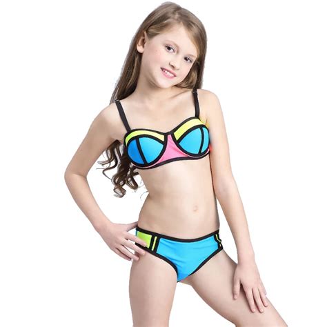 Aliexpress Koop Patchwork Badpak Meisjes Bikini Kinderen 2018