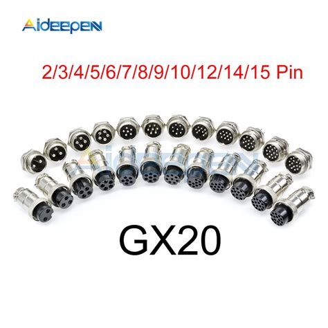 1set GX20 Aviation Connector Male Plug Female Socket Circular Connector