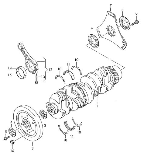 Volkswagen Touareg 2007 2010 Conrod Bearings Crankshaft Vag Etka Online