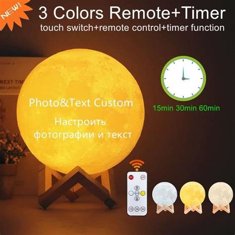 Veilleuse Colors Remote Cm Lampe Led En Forme De Lune Avec