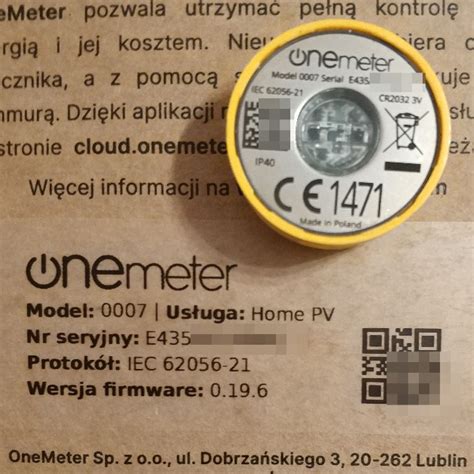 Onemeter Home Pv Zdalny Odczyt Licznik Energii Rzesz W Kup Teraz Na