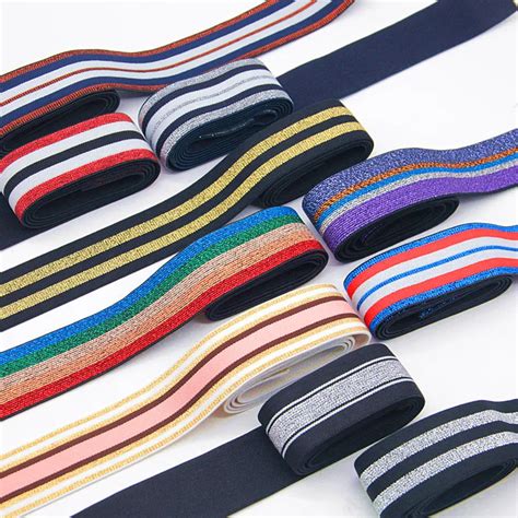 Colorful Elastic Bands 40mm Elastic Ribbon Clothing Bags Trousers