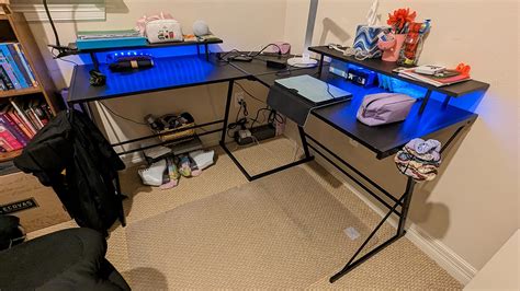 42 Mo Finance Evajoy Home Office Computer Desk With File Drawer LED