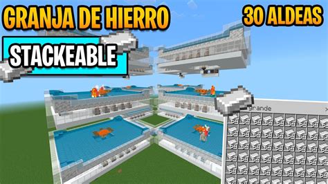 Granja De Hierro Stackeable Minecraft Bedrock 1 19 YouTube