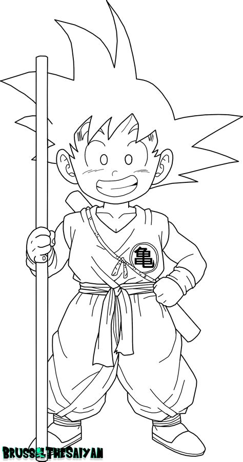 Kid Goku Lineart 2 By BrusselTheSaiyan On DeviantArt Dragon Ball