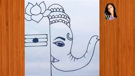 How To Draw Lord Ganesha And Shivling Sketching Ganpati Pencil Drawing