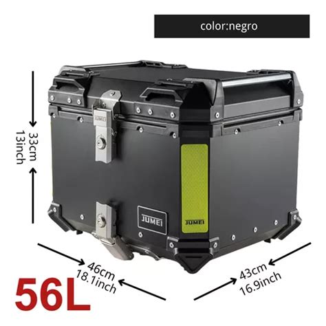 Caja Moto Top Case Aluminio Baul Trasero Equipaje 56l Jumei Envío gratis