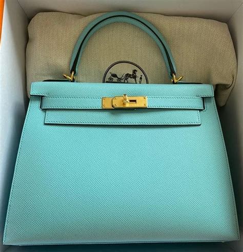 36 Hermes Original Epsom Leather Kelly 28 Bag K28 1 Blue