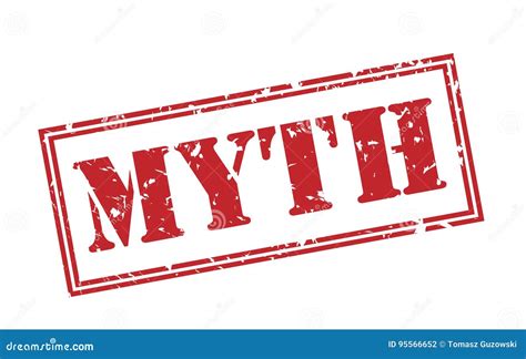 Myth Red Stamp Stock Photography 95566652