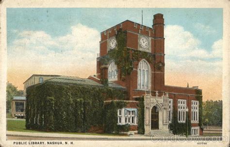 Public Library Nashua, NH Postcard