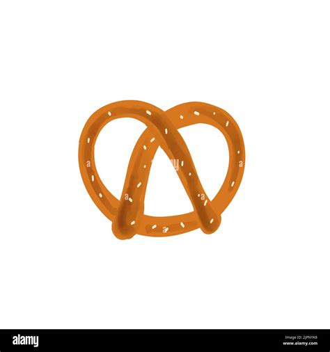 Pretzel Snack Illustration Isolated On White Background Stock Vector