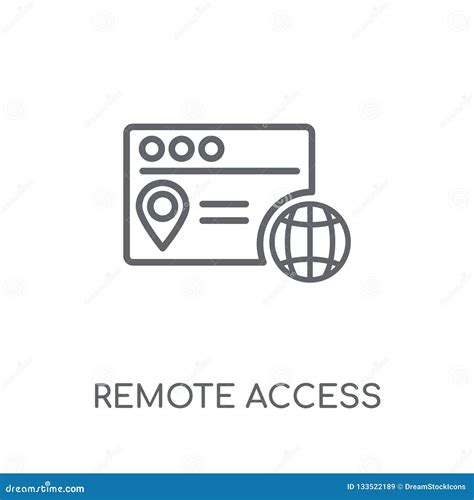 Remote Access Linear Icon Modern Outline Remote Access Logo Con Stock