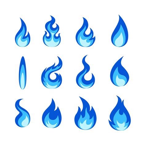 Set Gas Flames Vector Icons 11190413 Vector Art At Vecteezy