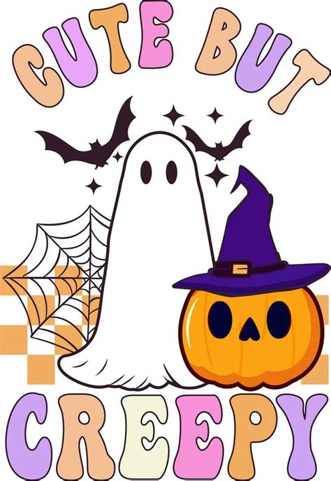 Retro Halloween spooky. Cute but creepy 26467850 Vector Art at Vecteezy