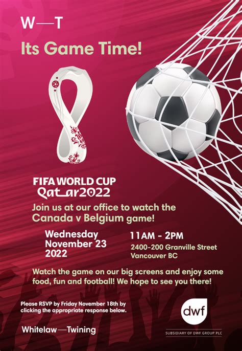 Fifa World Cup Watch Party November Whitelaw Twining