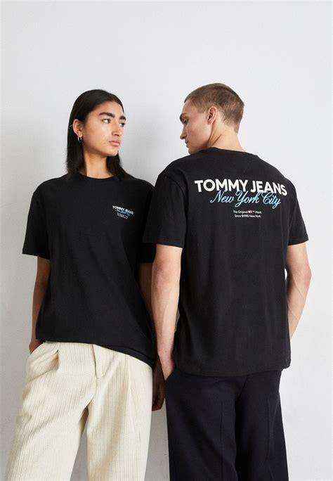 Tommy Jeans Color Pop Tee Unisex Marškinėliai Su Spaudiniu Black