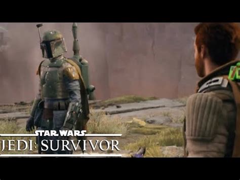 Jedi Survivor Boba Fett Confronts Cal Kestis Youtube