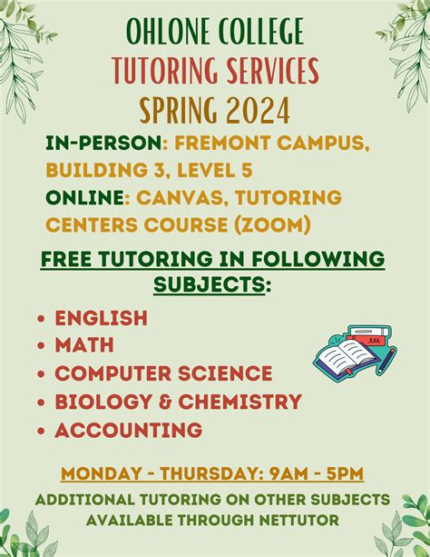 Tutoring Tutoring Centers Locations Tutoring Services Ohlone