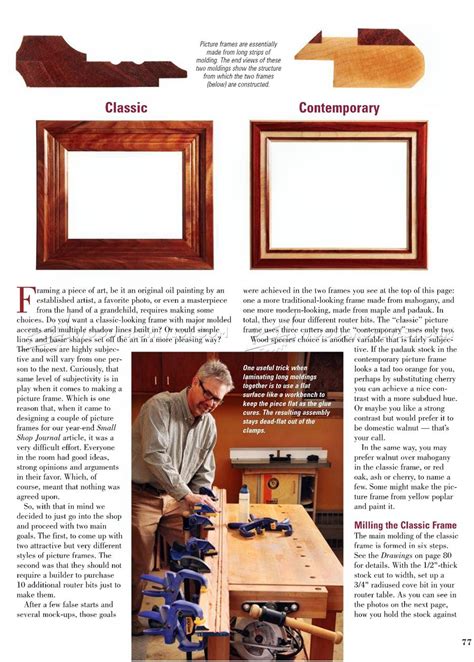 Router Made Picture Frame Plans • Woodarchivist