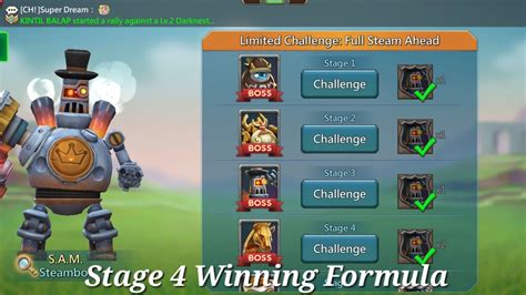 Full Steam Ahead Stage Limited Challenge Lords Mobile Official Igg