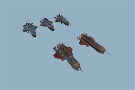 Dieselpunk Airship: Corvette | 3D Air | Unity Asset Store