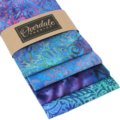 4 Fat Quarters Batik Bundle Miss Peacock Overdale Fabrics