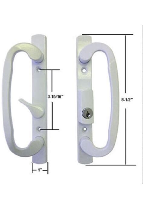 Cs Lock Sliding Glass Patio Door Handle Set Mortise Type B Position Of — Countryside Locks